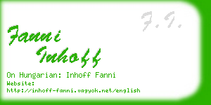 fanni inhoff business card